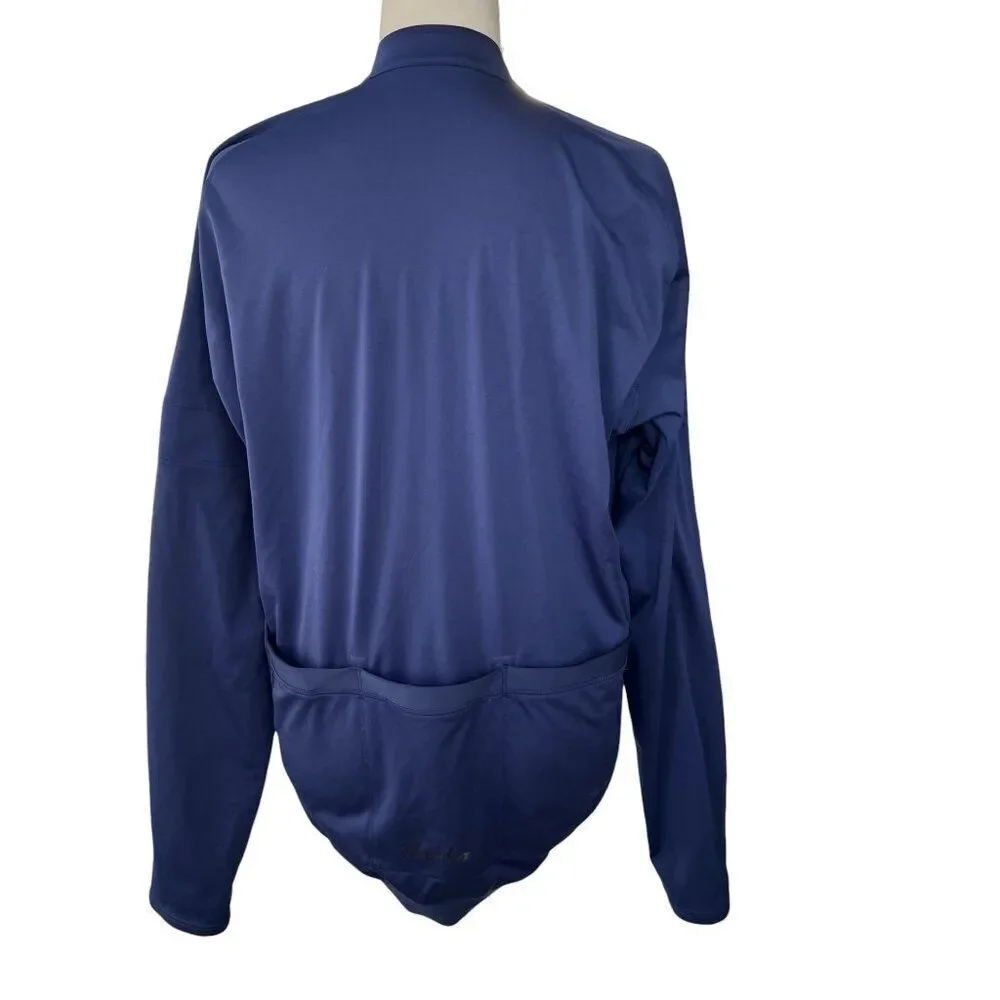 Rapha Men's Long Sleeve Core Micro Fleece Lined Jersey Full Zip Navy Blue Sz XL